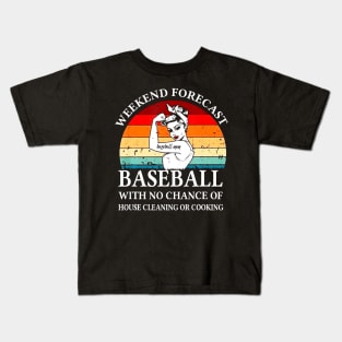 Weekend Forecast Baseball With No Chance Kids T-Shirt